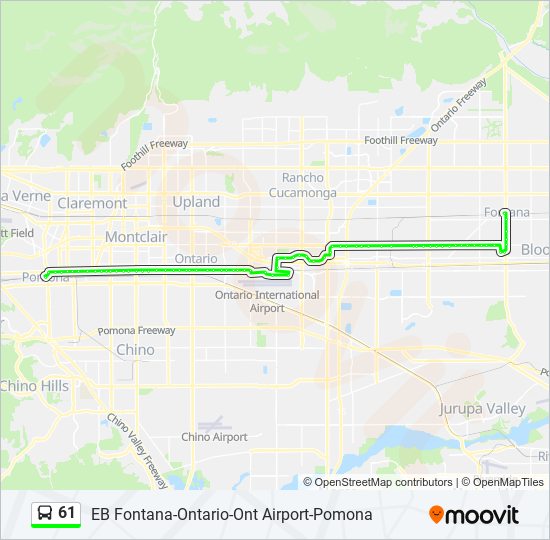 61 bus Line Map