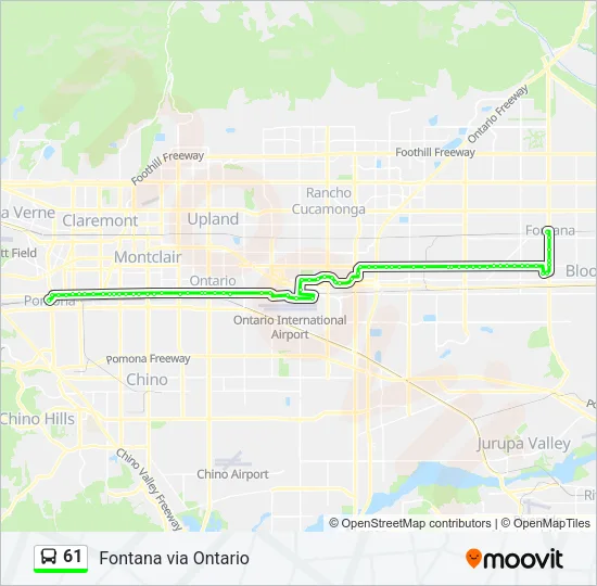 61 Bus Line Map