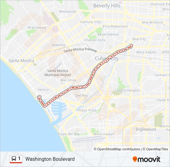 1 Bus Line Map