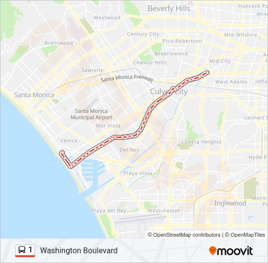 1 Bus Line Map