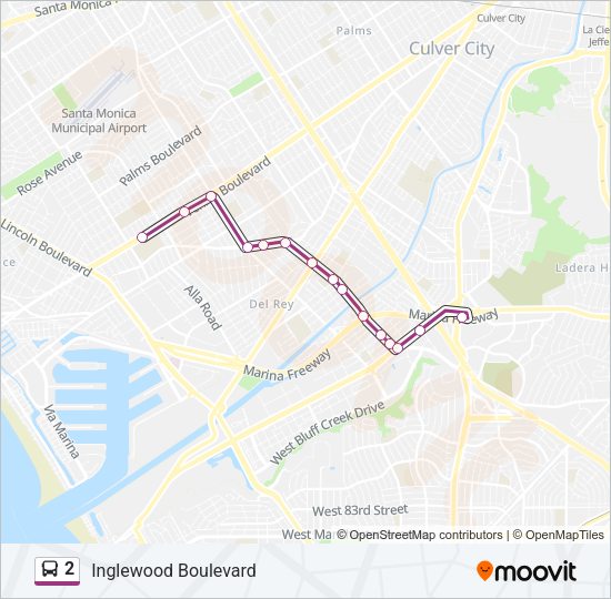 2 Bus Line Map