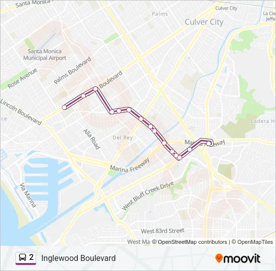 2 Bus Line Map