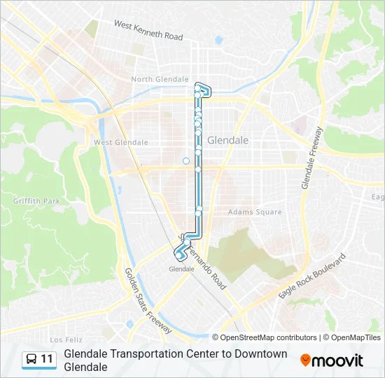 11 Bus Line Map