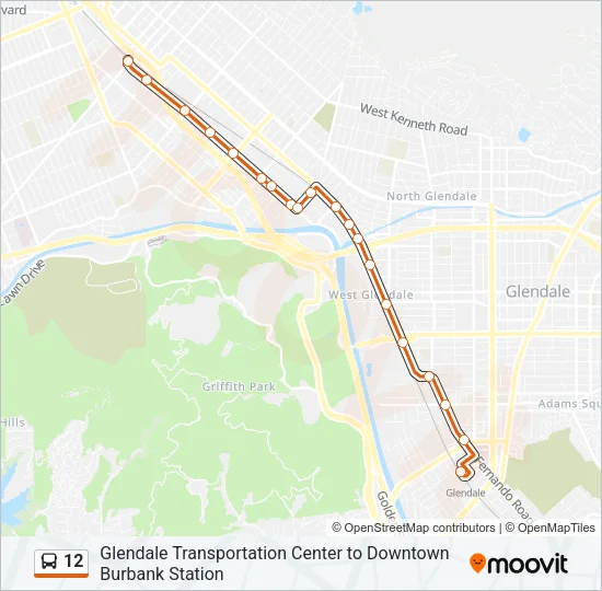 12 Bus Line Map