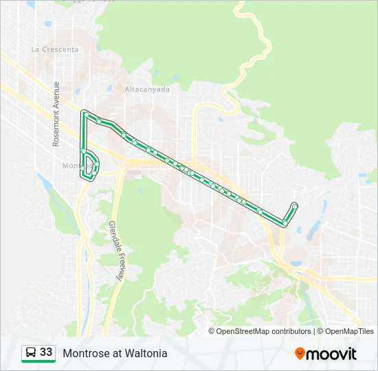 33 Bus Line Map