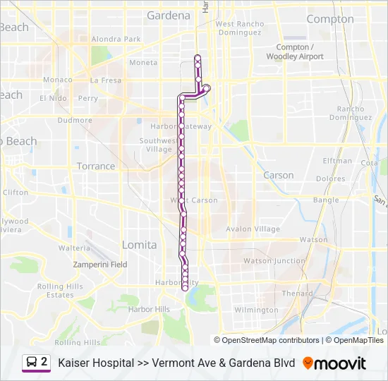 2 Bus Line Map