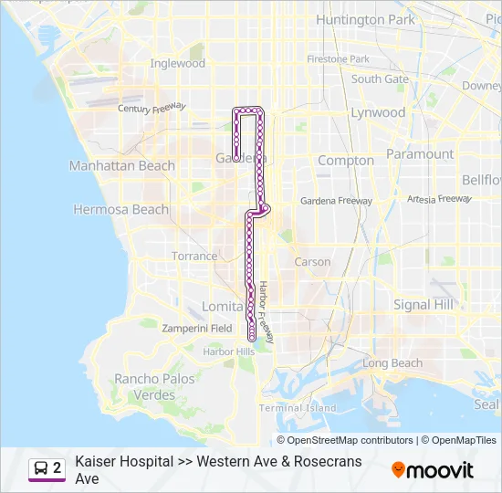 2 Bus Line Map