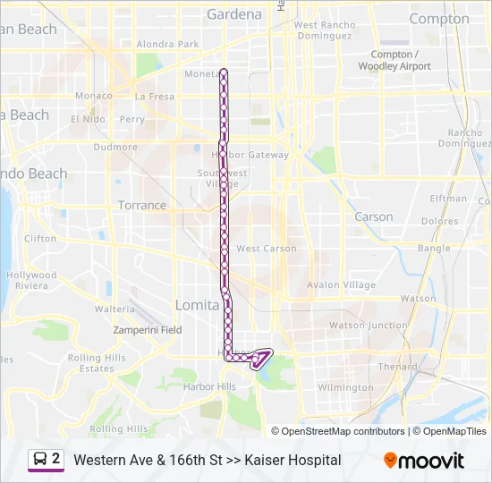 2 Bus Line Map