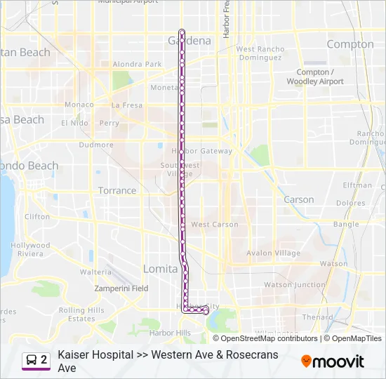 2 Bus Line Map
