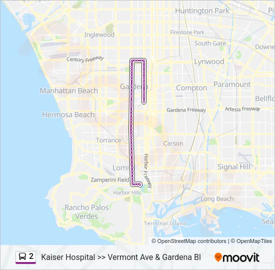 2 Bus Line Map