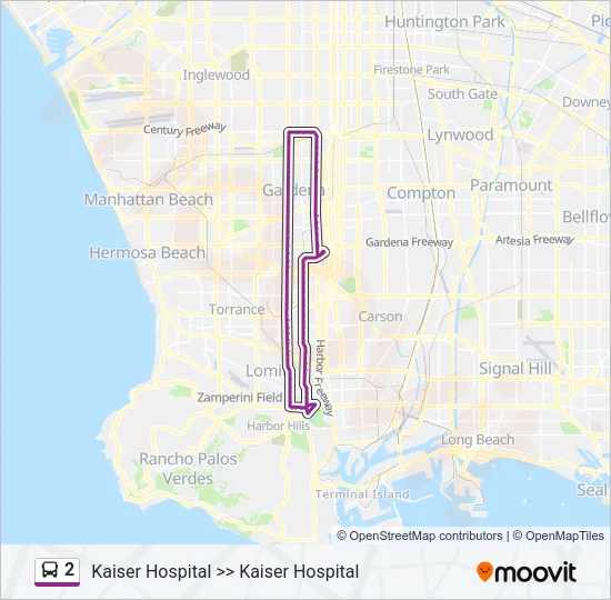 2 Bus Line Map