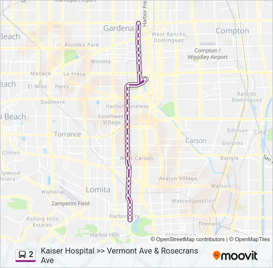 2 Bus Line Map