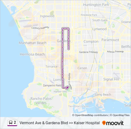 2 Bus Line Map