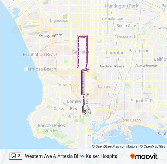 2 Bus Line Map