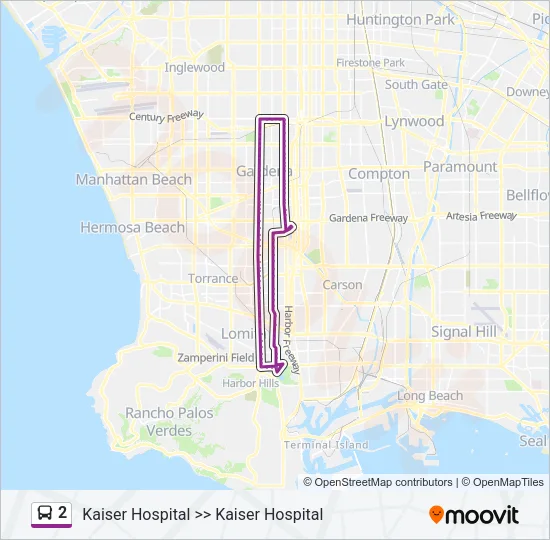 2 Bus Line Map
