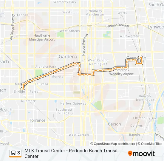 3 Bus Line Map