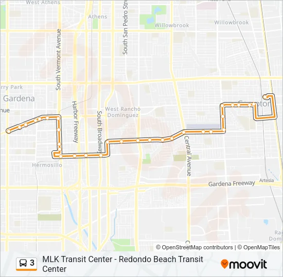 3 Bus Line Map