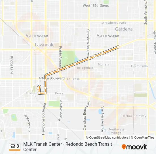 3 Bus Line Map