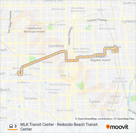 3 Bus Line Map