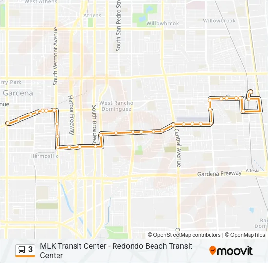 3 Bus Line Map
