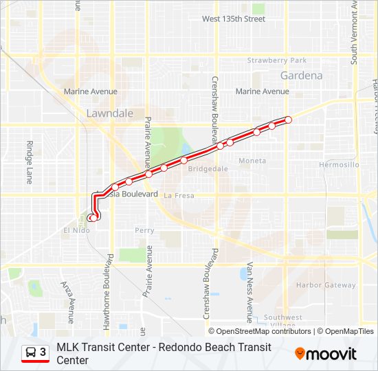 3 Bus Line Map