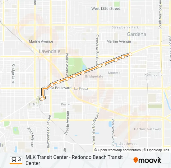 3 Bus Line Map