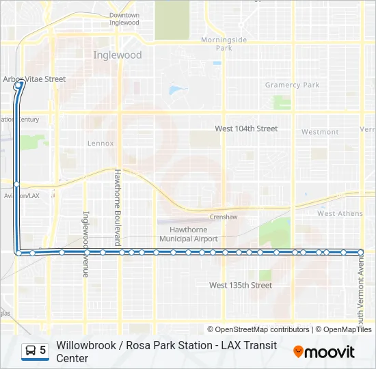 5 Bus Line Map