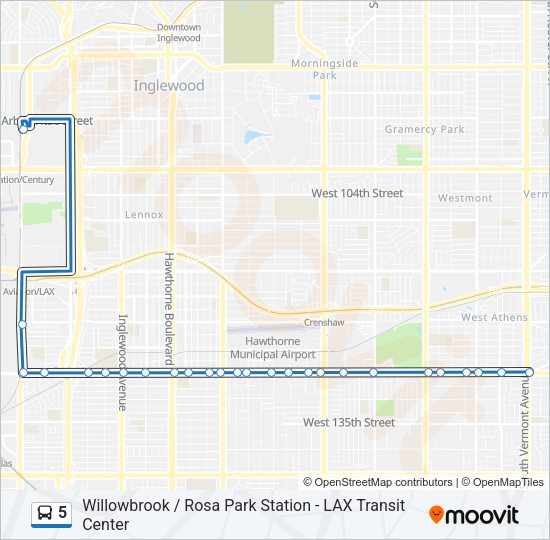 5 Bus Line Map