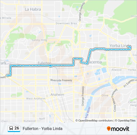 26 bus Line Map