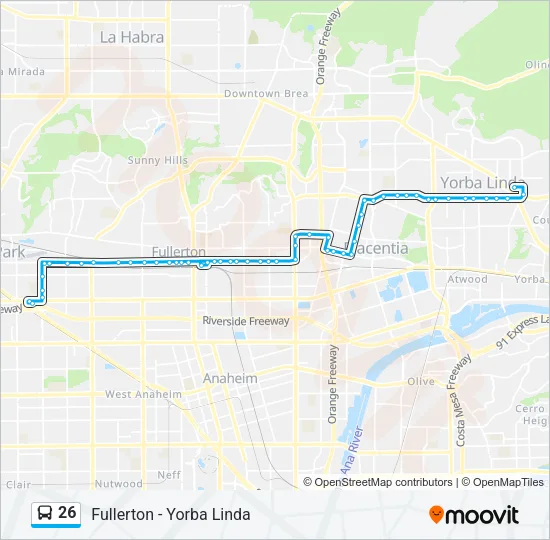 26 Bus Line Map