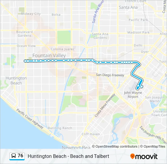 76 Bus Line Map