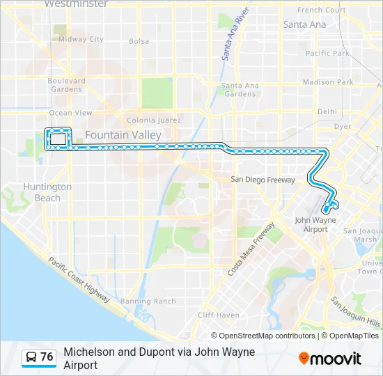 76 Bus Line Map
