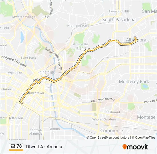 78 Bus Line Map
