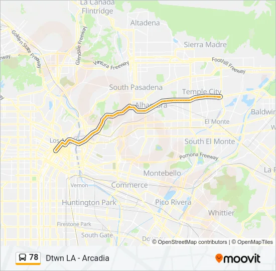 78 Bus Line Map