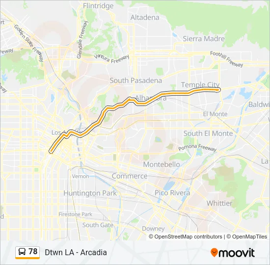 78 Bus Line Map