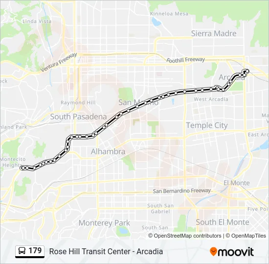 179 Bus Line Map