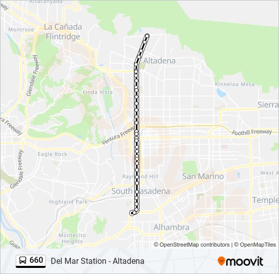 660 bus Line Map