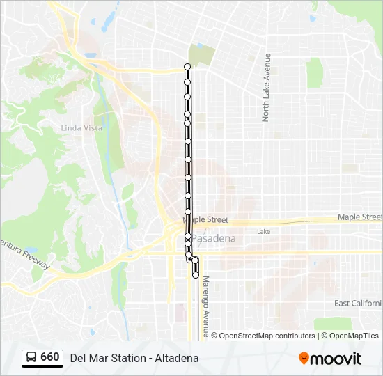 660 Bus Line Map