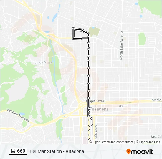 660 Bus Line Map