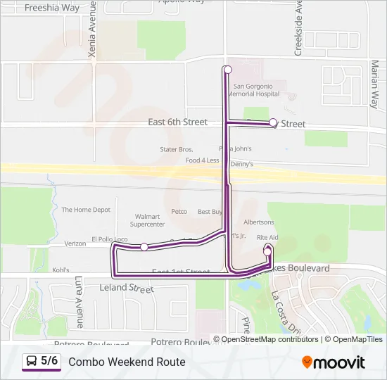 5/6 Bus Line Map