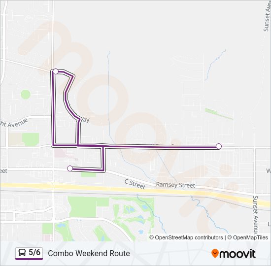 5/6 Bus Line Map