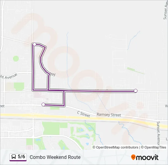 5/6 Bus Line Map