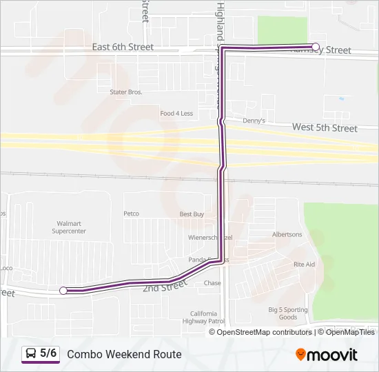 5/6 Bus Line Map