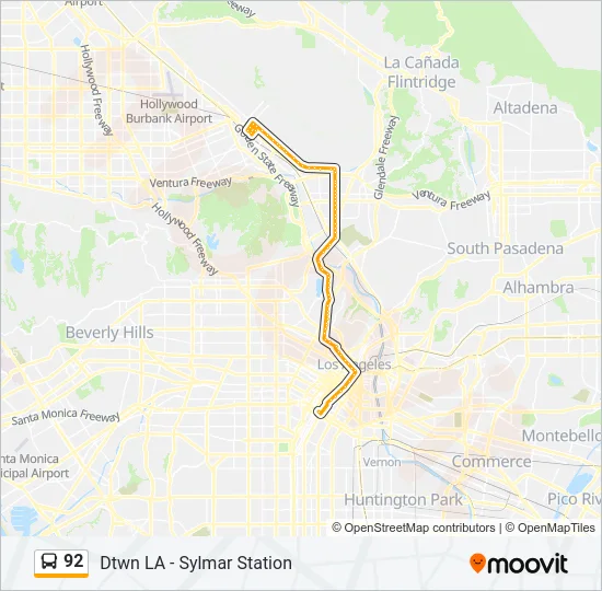 92 Bus Line Map