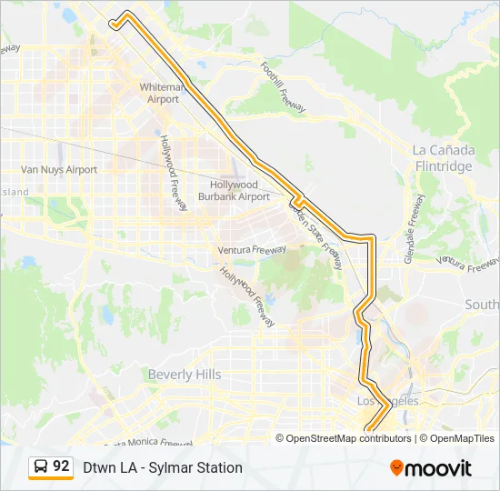 92 Bus Line Map
