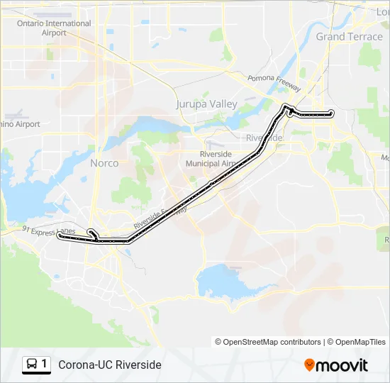 1 Bus Line Map