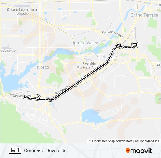 1 Bus Line Map