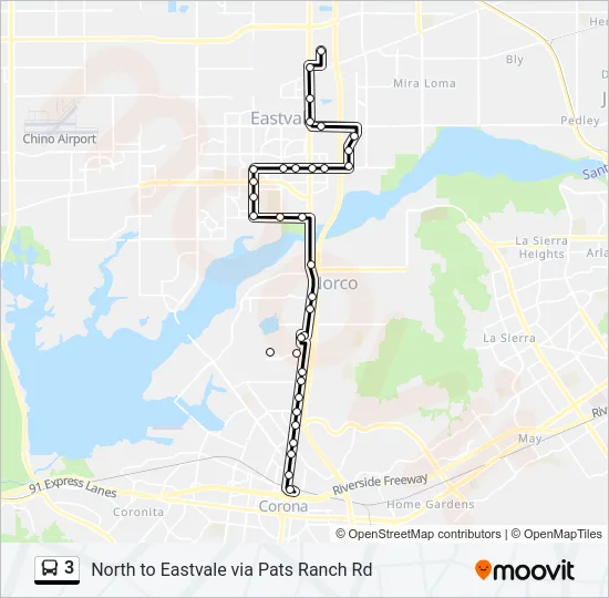 3 Bus Line Map