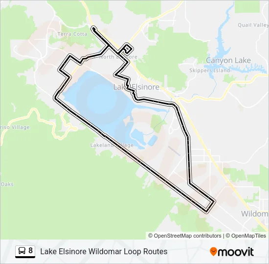 8 Bus Line Map