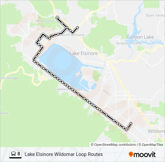 8 Bus Line Map